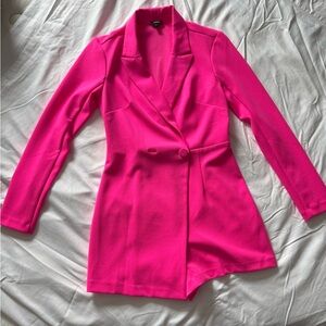 Women's Pink Blazer Coat/Romper